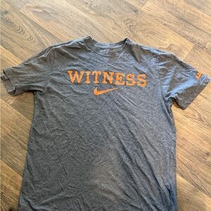 Nike Gray and Orange Short Sleeve Tees